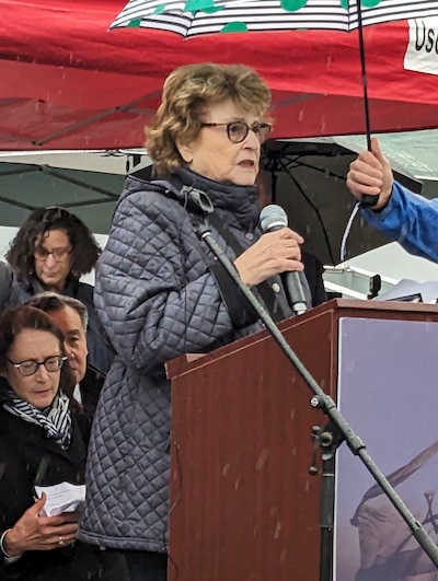 photo - Holocaust survivor Marie Doduck spoke of historical trauma