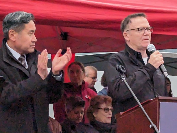 photo - Provincial opposition leader Kevin Falcon, with MLA Michael Lee