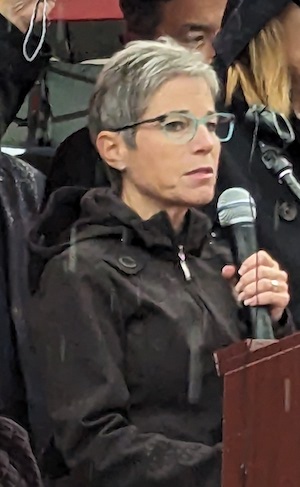 photo - Selina Robinson, one of BC's few Jewish elected officials, spoke emotionally of living in a frightening time