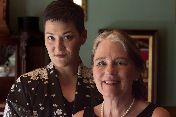 photo - Teiya Kasahara as Yukiko Sugihara and Barbara Ebbeson as Zosia Bluman in I Have My Mother’s Eyes, which is part of the Chutzpah! Festival