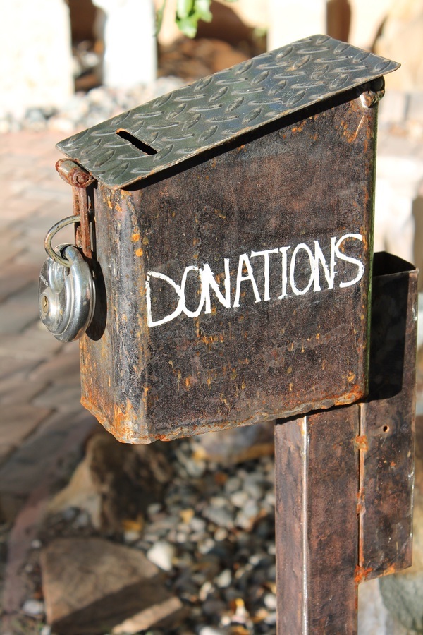 photo - wooden donations box