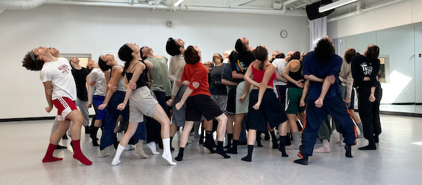 photo - Artists of Ballet BC and Arts Umbrella practise Shahar Binyamini’s BOLERO X. Part of HERE, which runs Nov. 2-4, the work brings 50 dancers on stage for the first time in Ballet BC history