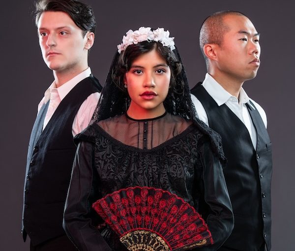photo - Left to right, Caylen Creative, Michelle Avila Navarro and Terrence Zhou co-star in Studio 58’s production of Blood Wedding