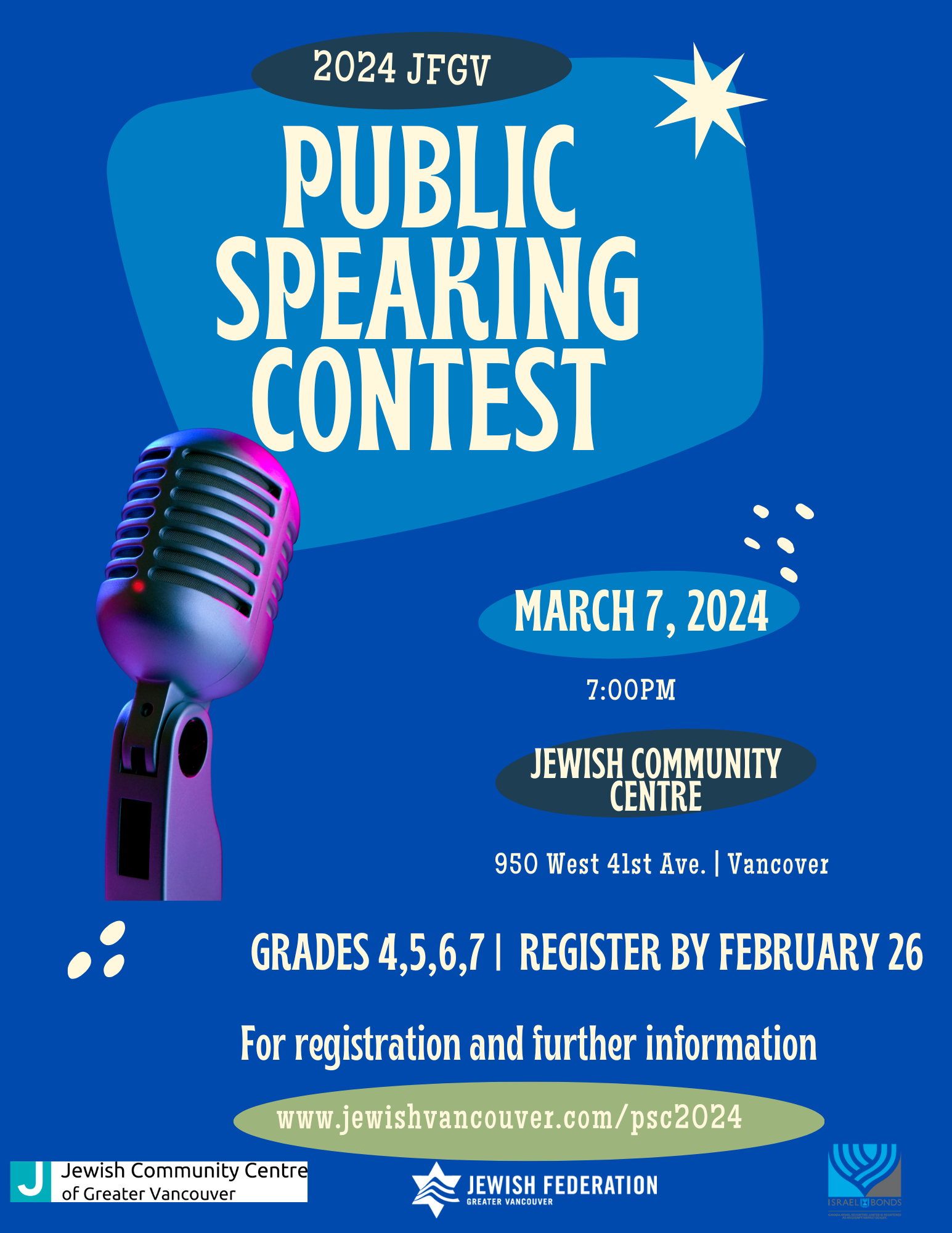 image - Public Speaking Contest 2024 poster - deadline for submissions Feb. 26/24