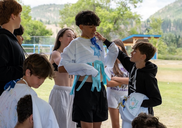 photo - Another Yachad activity challenged campers to make an ugly Hanukkah sweater