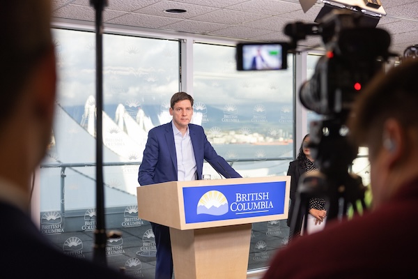 screenshot - Premier David Eby announces on Nov. 15, 2023, that the province is taking action against hate-motivated violence in British Columbia by supporting community organizations throughout the province and by providing resources to individuals