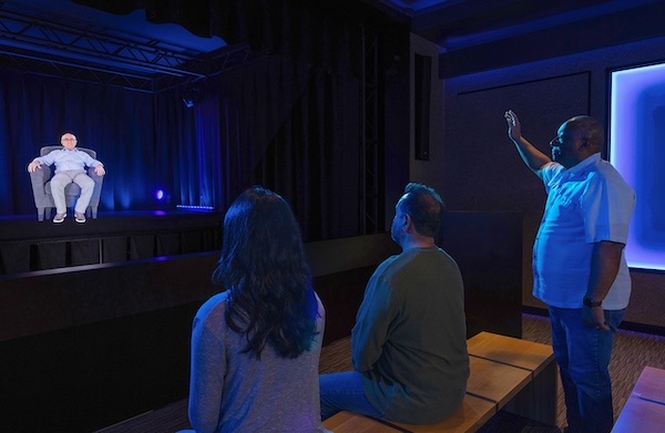 photo - Visitors to the Dallas Holocaust Museum, in Texas, can interact with holographic versions of survivors