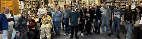photo - Participants in the Human Library event at the Isaac Waldman Jewish Public Library on April 7