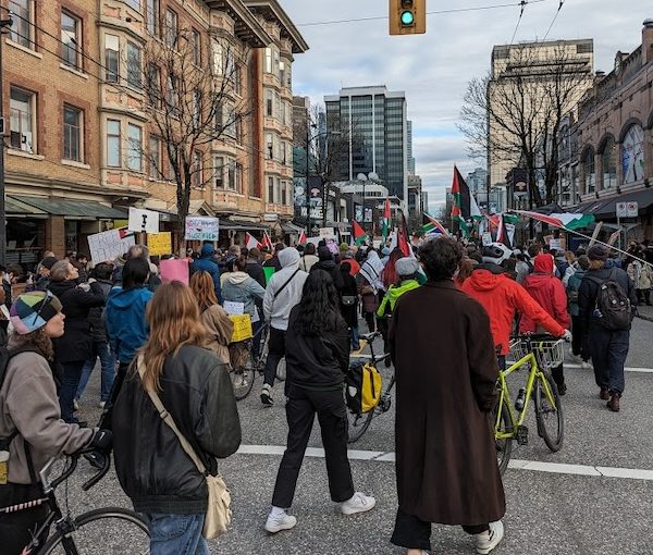 Anti-Israel protest in Vancouver March 2024