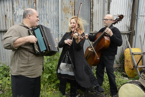 photo - Veretsky Pass – Joshua Horowitz, left, Cookie Segelstein and Stuart Brotman – will be joined by clarinetist Joel Rubin to present the world première of music from their new album, Makonovetsky’s Scion