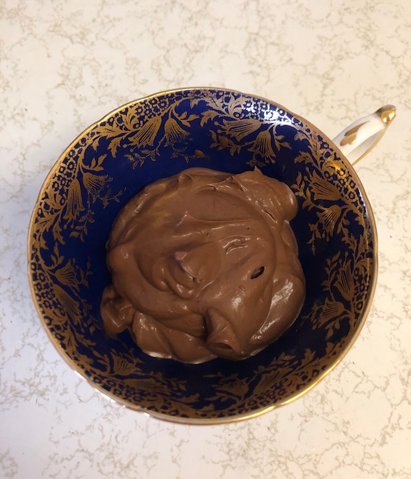 photo - Easy-peasy Vegan Chocolate Mousse served up in a teacup