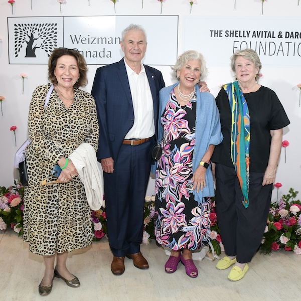 photo - Left to right: Weizmann Canada national board members Dr. Rose Geist, Dr. Arthur Slutsky (chair), Myra Slutsky and Dr. Moira Stilwell at the Healing Power of Science gala on Sept. 17