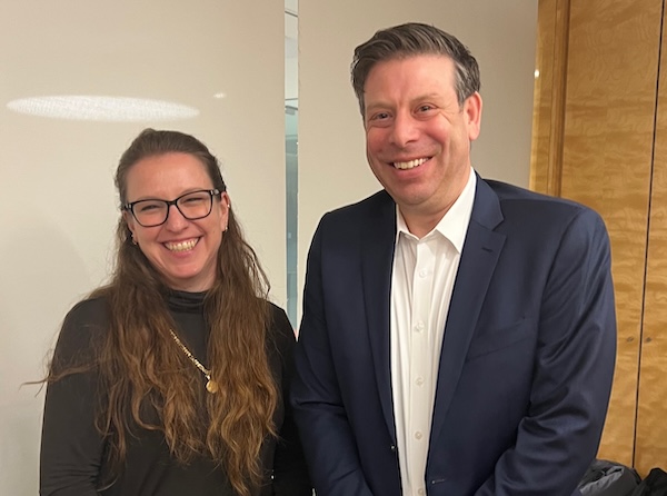 photo - Among the activities in which Hebrew University of Jerusalem’s Dr. Shiran Reichenberg, left, took part while she was in Vancouver was a lunch and learn at Lawson Lundell LLP, hosted by Peter Tolensky