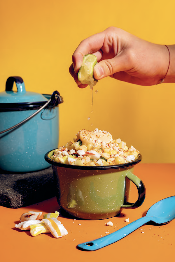 photo - Ilan Rabchinskey’s photograph of Tamarind Street Corn Cups in Sabor Judío: The Jewish Mexican Cookbook inspired me to make them