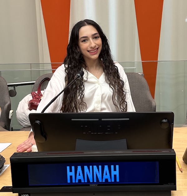photo - Hannah Presman Chikiar spoke and moderated at the United Nations headquarters in New York City, on Oct. 10, as part of Girls Speak Out 2025, held in celebration of the International Day of the Girl
