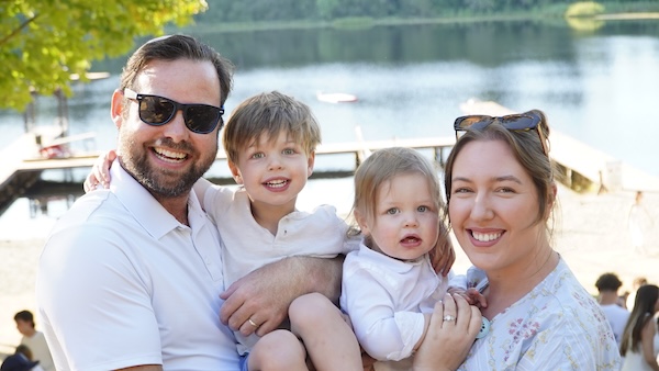 photo - Karli Niehaus, husband Josh and their family at Camp Solomon Schechter