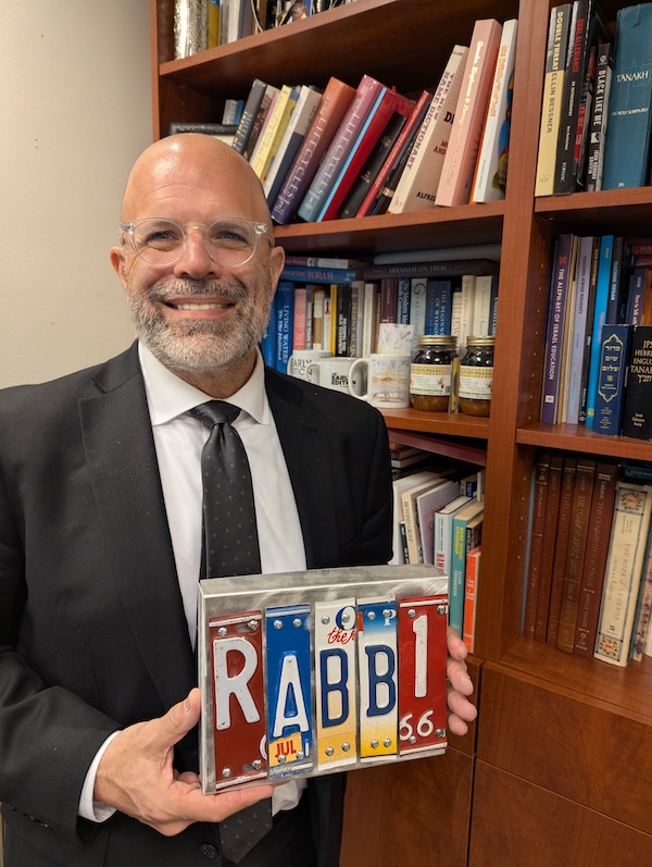 photo - Over the weekend of May 8, Temple Sholom celebrates Rabbi Dan Moskovitz’s “bar mitzvah” year as leader of the congregation