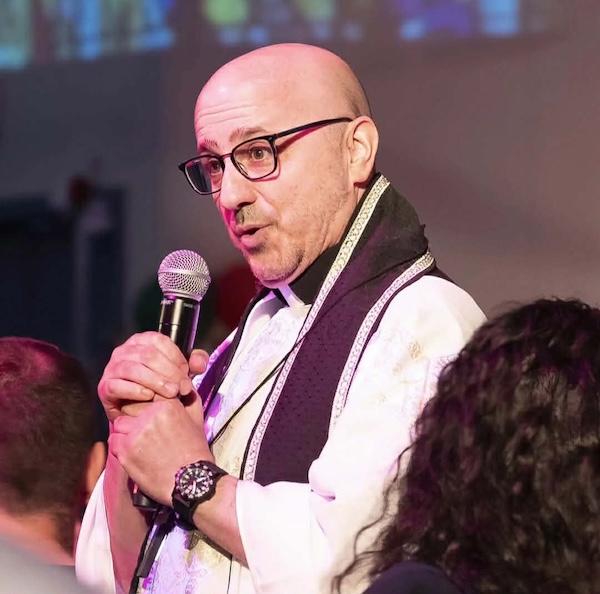 photo - Marc Gelmon as the priest in Tony n’ Tina’s Wedding. Gelmon has played several roles in the production, which will be at Legion #179, on Commercial Drive, May 22-23