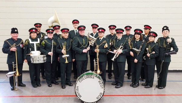 photo - The BC Regiment Band at the Vernon Winter Carnival in 2020