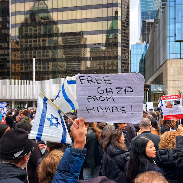 photo - The Jewish Museum and Archives of British Columbia’s October 7th Documentation Project comprises oral history interviews, as well as donated documents, videos and photographs, such as this post-Oct. 7 rally photo