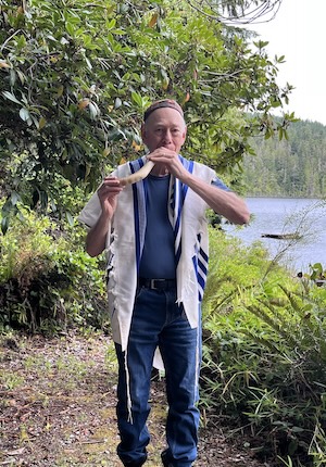 photo - Even though he’s a professional trombonist and he has been a Temple Sholom shofar blower for 40 years now, Gordon Cherry still needs to practise before Rosh Hashanah
