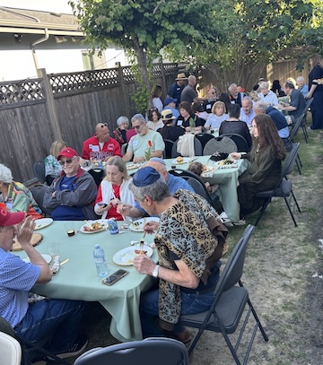photo - On June 28, more than 60 volunteers attended an appreciation barbeque at Rabbi Yechiel and Chanie Baitelman’s home