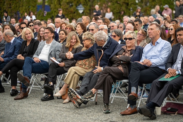 photo - The Diamond family and other guests at the JWest groundbreaking ceremony Sept. 14.