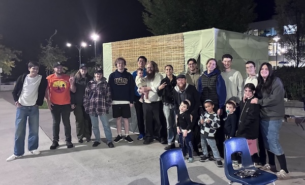 photo - Chabad Okanagan brought a sukkah to UBC Okanagan campus for the first time