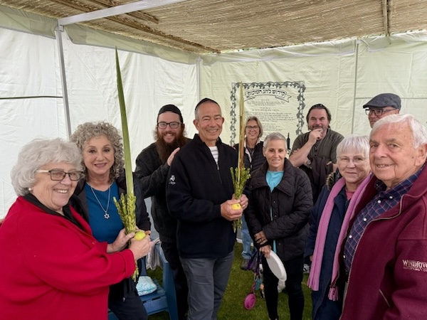 photo - In the sukkah at UBC Okanagan